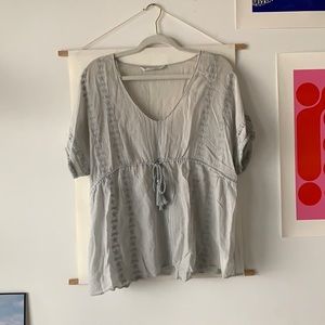 Pale blue bohemian blouse